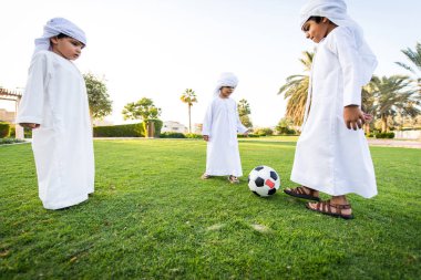Group of middle eastern kids in Dubai