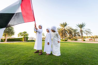 Group of middle eastern kids in Dubai
