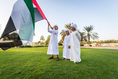 Group of middle eastern kids in Dubai