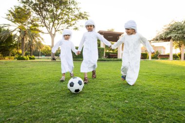 Group of middle eastern kids in Dubai