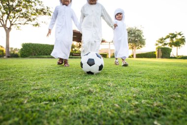 Group of middle eastern kids in Dubai