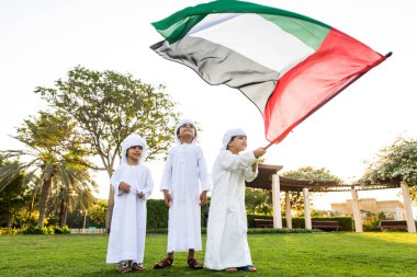 Group of middle eastern kids in Dubai