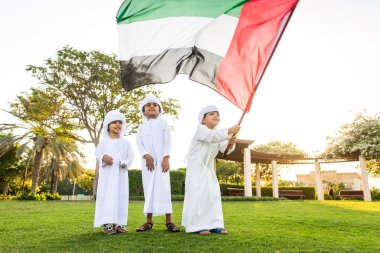 Group of middle eastern kids in Dubai