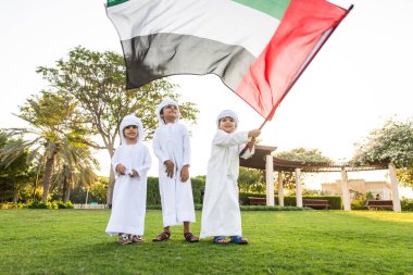 Group of middle eastern kids in Dubai