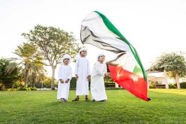 Group of middle eastern kids in Dubai