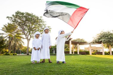 Group of middle eastern kids in Dubai