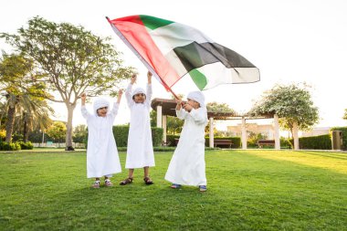 Group of middle eastern kids in Dubai