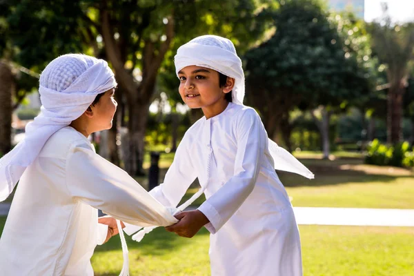 Group of middle eastern kids in Dubai — 스톡 사진