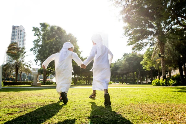 Group of middle eastern kids in Dubai — Stok fotoğraf