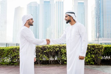 Two men with kandora in Dubai