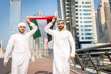 Two men with kandora in Dubai