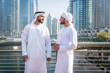Two men with kandora in Dubai