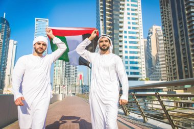 Two men with kandora in Dubai