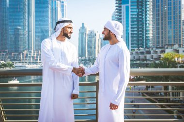 Two men with kandora in Dubai