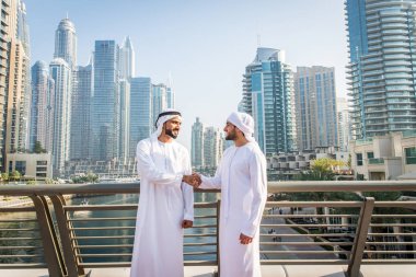 Two men with kandora in Dubai