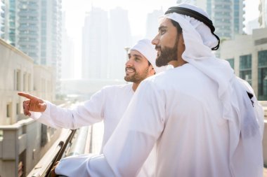 Two men with kandora in Dubai