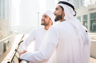Two men with kandora in Dubai