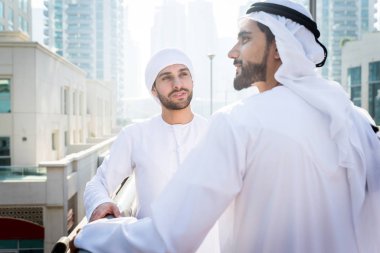 Two men with kandora in Dubai