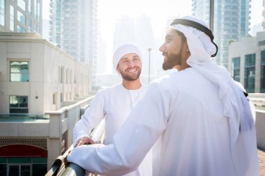 Two men with kandora in Dubai