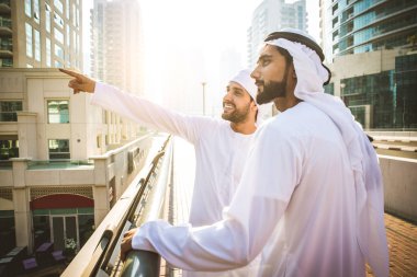 Two men with kandora in Dubai
