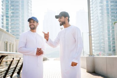 Two men with kandora in Dubai