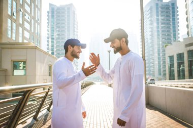 Two men with kandora in Dubai