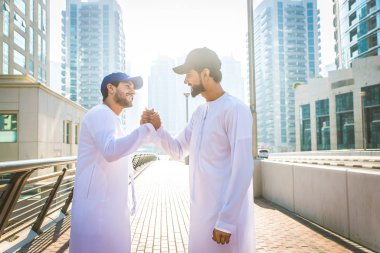 Two men with kandora in Dubai