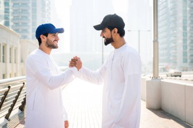 Two men with kandora in Dubai