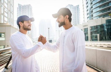 Two men with kandora in Dubai