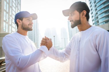 Two men with kandora in Dubai