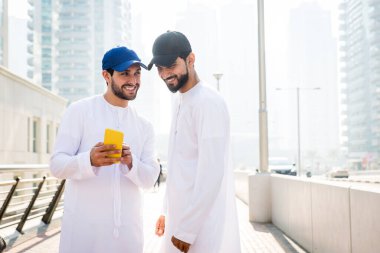 Two men with kandora in Dubai