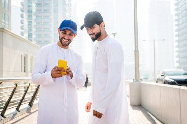 Two men with kandora in Dubai