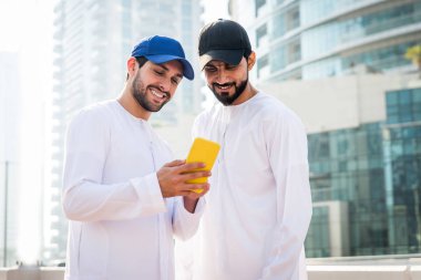 Two men with kandora in Dubai