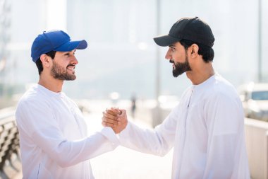 Two men with kandora in Dubai