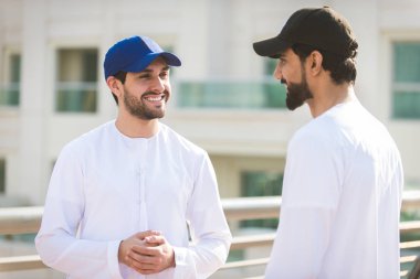 Two men with kandora in Dubai