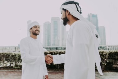 Two men with kandora in Dubai
