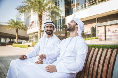 Two men with kandora in Dubai