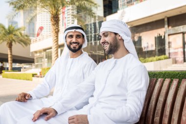 Two men with kandora in Dubai
