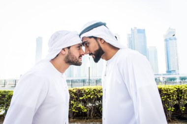 Two men with kandora in Dubai