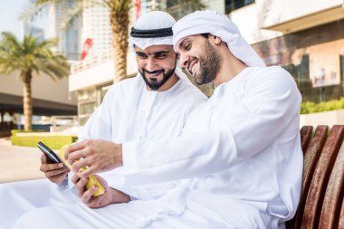 Two men with kandora in Dubai