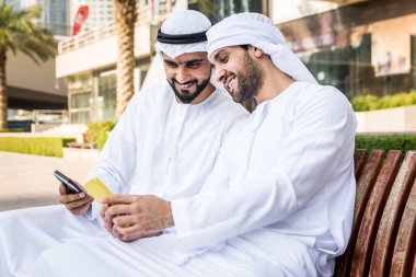 Two men with kandora in Dubai