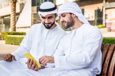 Two men with kandora in Dubai