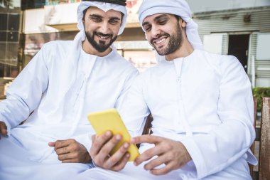 Two men with kandora in Dubai