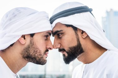 Two men with kandora in Dubai