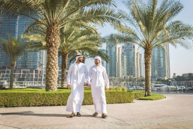 Two men with kandora in Dubai