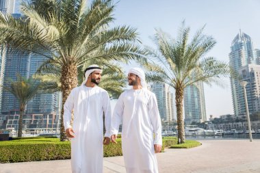Two men with kandora in Dubai