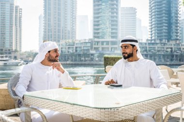 Two men with kandora in Dubai