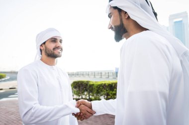 Two men with kandora in Dubai