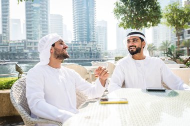 Two men with kandora in Dubai