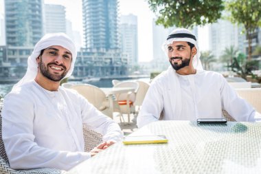 Two men with kandora in Dubai